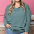 thumbnail image 2 of WEAIXIMIUNG Chemises à Boutons pour Femmes Manches Longues Pull Décontracté pour Femmes Pulls à Manches Longues Imprimé Tricoté Col Rond Hauts, 2 of 4