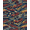 Red Blue Yellow, Pattern 14, variant on Design&I 8'x10' Washable Area Rug Checkered Grid Border Bold Track Loops Car Interlocking Stripes Playful for King Size Bedroom, Under Bed, Sleek Flatweave Pet Friendly