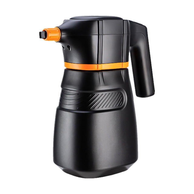 Pulverizador de espuma eléctrico para lavado de autos, bomba pulverizadora presurizada recargable de 2L para riego de jardines domésticos y detallado Negro Naranja