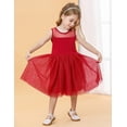 thumbnail image 5 of V.&GRIN Toddler Girl Dress Red Tutu Sundress for Flower Girls Wedding Princess Dress Up Clothes 6T, 5 of 8