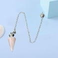 thumbnail image 3 of Stone, Pendant Dowsing Cone Energy Spiritual Necklace, Balancing, Accessories, for Women Jewelry Gifts Ornaments - pink, 3 of 8
