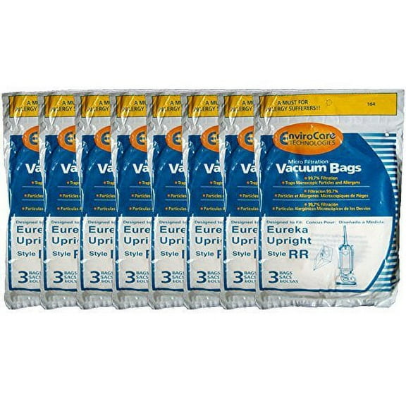 24 Compatible with Eureka Style RR Microfiltration Upright Vacuum Cleaner Bags with Closure