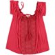 thumbnail image 1 of Ultra Flirt Blusa de punto crotchet para mujer, rosa, grande, 1 of 2