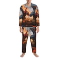 thumbnail image 3 of Naloa Lava Dragon Men’s Pajamas Set - Long Sleeve Button Down Sleep Shirt and Pajama Bottoms Sleepwear Set-X-Large, 3 of 7