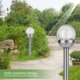 thumbnail image 2 of Estaca de jardín impermeable para iluminación vibrante del patio Luces solares con bola de cristal LED RGB, 2 of 8