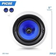 thumbnail image 3 of 2-Way In-Wall In-Ceiling Speaker System - Dual 8 Inch 300W Pair Of Ceiling Wall Flush Mount Speakers W/ 1" Silk Dome Tweeter, Adjustable Treble Control - For Home Theater Entertainment - Pyle PIC8E, 3 of 5
