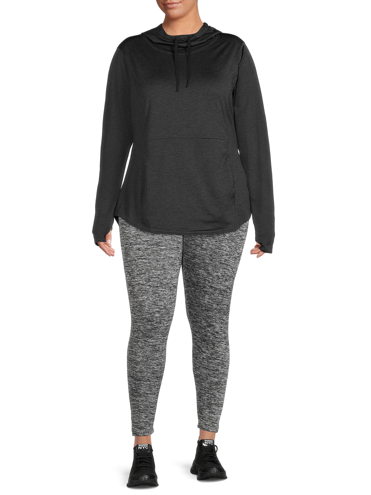 Feathers Women's Active Fleece Leggings, 26” Inseam, 5-Pack, Sizes S-5X