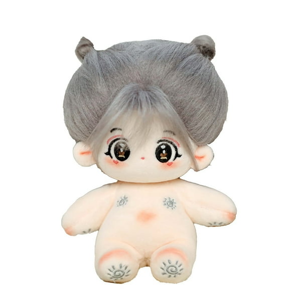 Kawaii Baby 15cm Idol Doll Plush Cotton Star Dolls No Attributes Gray Hair Big Eyes Dolls Toys Fans Collection Children Gifts