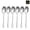 6pcs-spoon, variant on 6 Silver stainless steel cutlery 1010 round handle knife, fork and spoon cutlery set suitable for family dinner hotel