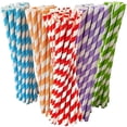 thumbnail image 1 of HLONK 200 PCS Paper Straws 100% Biodegradable Drinking Straw Durable and Recyclable Straws Disposable Straws Assorted Colors Smoothie Straws Drinking Straws for Cocktails Cold Drinks & Ju, 1 of 7