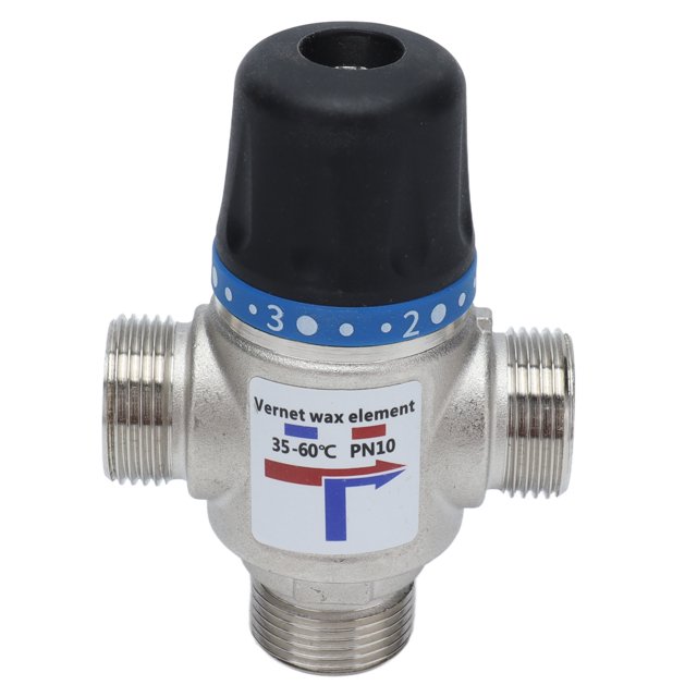 Water Temperature Control Valve, Mixing Valve Small Volume Large Flux Temperature Control Device For Washroom For Shower Room G3/4in,G1in