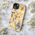 thumbnail image 5 of Curious Monkey Summer Adventure Phone Case, Orange Striped Beach iPhone Cover, Cute Fun Animal Protective Case for iPhone 16 15 14 13 12 11 Pro Max Plus Mini, 5 of 6