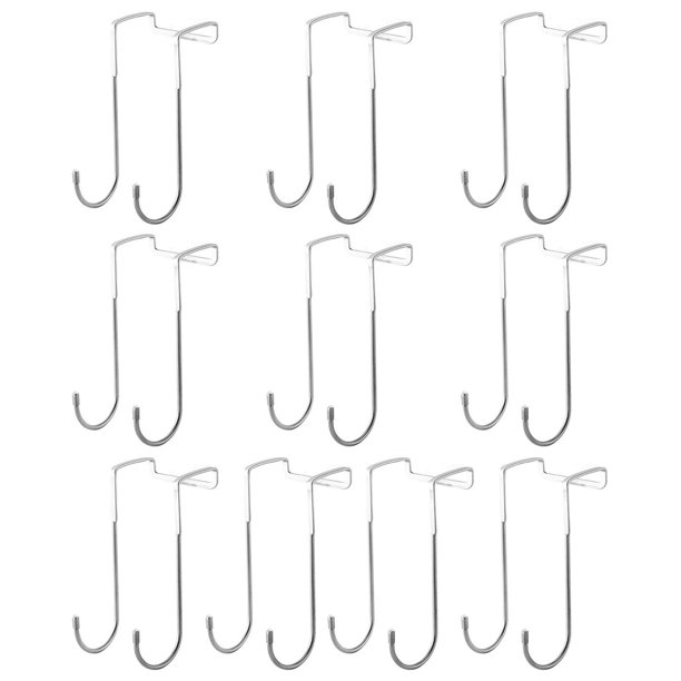 Gancho para puerta de armario, de metal resistente, doble gancho para armario, cocina, armario, cajón, baño, dormitorio.