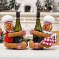 thumbnail image 2 of ZHaobin Christmas Decorative Articles Cartoon Couples Gingerbread Man Doll Wine Bottle Holding Bottle Cover Wine Bottle Decoration (Girl), 2 of 7