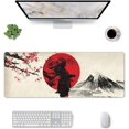 thumbnail image 2 of Japanese Cherry Blossom Samurai Gaming Mouse Pad 31.5x11.8inch, Non-Slip Computer Mouse Pad Waterproof Keyboard Pad, 2 of 6
