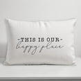 thumbnail image 4 of Creative Products This Is Our Happy Place White and Black 14x20 Indoor / Outdoor Pillow, 4 of 8