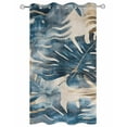 thumbnail image 2 of nqOlkjepod Outdoor Curtains for Patio Waterproof, Blue Brown Palm Leaf Outdoor Privacy Panels Grommet, Vintage Summer Botanical Blackout Outside Curtains for Porch/Cabana/Pergola 54"x95", 1 Panel, 2 of 8