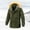 Green, variant on Ofreoo Men Winter Casual Solid Hooded Zipper Pockets Long Sleeve Cardigan Coat Jacket