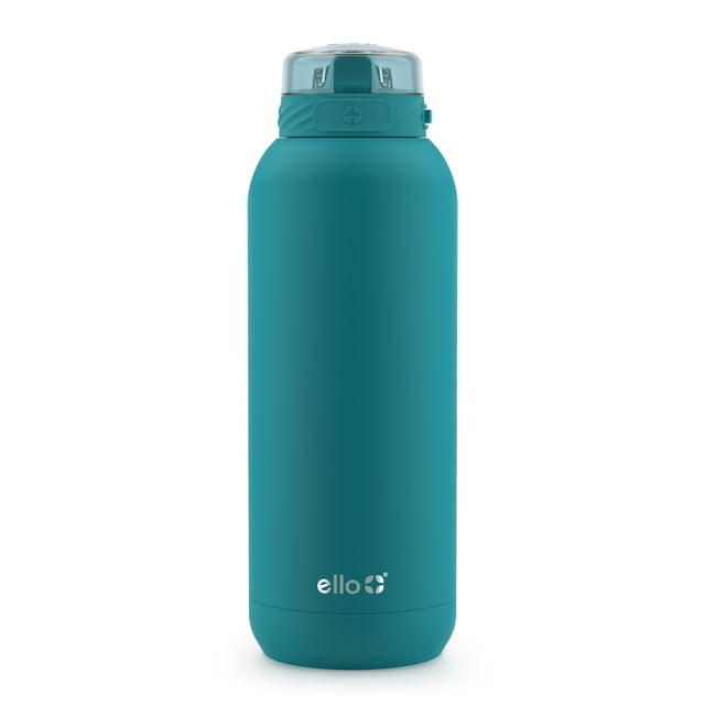 Botella de agua Ello Cooper 1.2 L de acero inoxidable con pajita Antigua