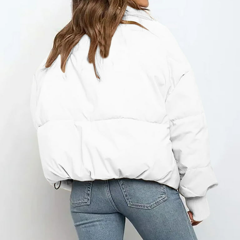 FOREVER 21 White Puffer Coats & Jackets