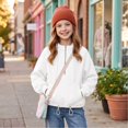 thumbnail image 5 of Girls Zip Up Hoodie 7-8 Half Zip Long Sleeve Kids Sweatshirt Cute Trendy Oversized Girls Hoodies with Pockets, 5 of 8