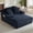 Blue, variant on Avenix 66" Boneless Oversized Chaise Lounge Chair, Faux Fur Cloud Plush Sofa Bed with Deep Seat and Cup Holders, No Assembly Required, 3 Pillows, Dark Gray