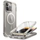 thumbnail image 1 of Funda para teléfono i-Blason Ares Magnetic con protector de pantalla para iPhone 15 Pro Max, color gris, 1 of 7