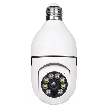 

Juhai Surveillance Camera HD-compatible Real-time Intelligent Monitoring 360 Degree Rotatable Indoor Sensitive WiFi E27 Bulb Smart IP Camera for Home