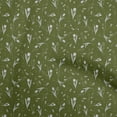 thumbnail image 1 of oneOone Velvet Olive Green Fabric Florals Sewing Material Print Fabric By The Yard 58 Inch Wide, 1 of 7