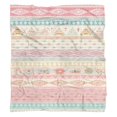 thumbnail image 5 of Cozy Bohemian Sherpa Flannel Throw - 50x60in Plush Blanket, Colorful Stripes for Bed Couch Sofa Office Camping - Premium Boho Throw Blankets, 5 of 5