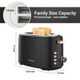 Evoloop Toaster 2 Slice, Stainless Steel Bread Toasters, 6 Bread Shade