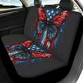 thumbnail image 3 of Pzuqiu American Flag Butterfly Seat Cover Sets Full Lightweight Full Wrapping Edge Seat Covers Easy to Install Car Interior Accessories Automotive Vehicle Cushion All Season Fit For Sedan, 3 of 7