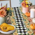 thumbnail image 4 of Yellow Sunflower Table Runner, Autumn Thanksgiving Kitchen Dining Table Decoration for Home Party Decor 13x120 Inches, 4 of 9