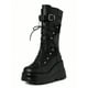 thumbnail image 1 of Punk Githic Women Boots Platfrom High Wedges Heel Mid Calf Cool Fashion Lolita Studded Cosplay Shoes Woman, 1 of 4