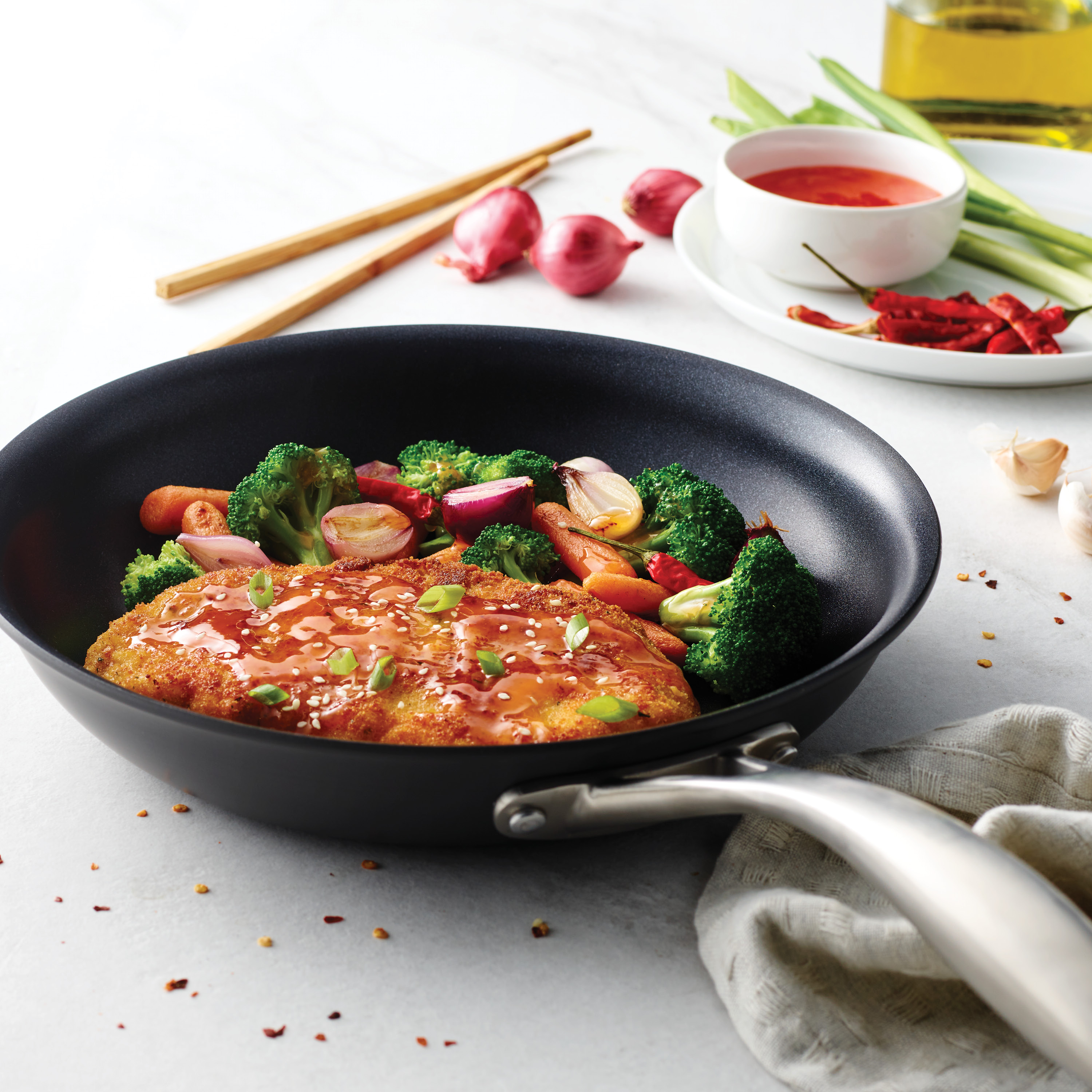 Tramontina OnyxPro 10-Inch Hard Anodized Non Stick Small Frying Pan, Skillet with Reinforced Nonstick Coating, Oven Safe