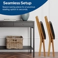 thumbnail image 3 of Open Box Stakmore True Mission Adult Folding Chair, Set of 2, Oak Frame with Black Vinyl Seat, 3 of 6