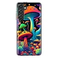 thumbnail image 1 of MUNDAZE Samsung Galaxy S23 Plus Shockproof Clear Hybrid Protective Phone Case Neon Psychedelic Indie Hippie Mushrooms Cover, 1 of 5