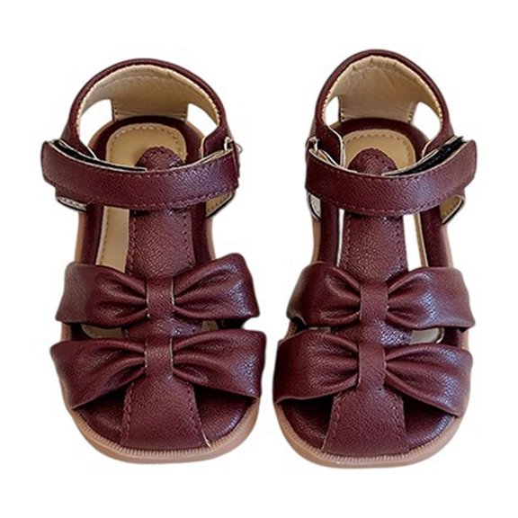 Gyujnb Closed Toe Sandals with Buckle Closure Casual Shoes (Little Girls, Big Girls),2.5-3 Years
