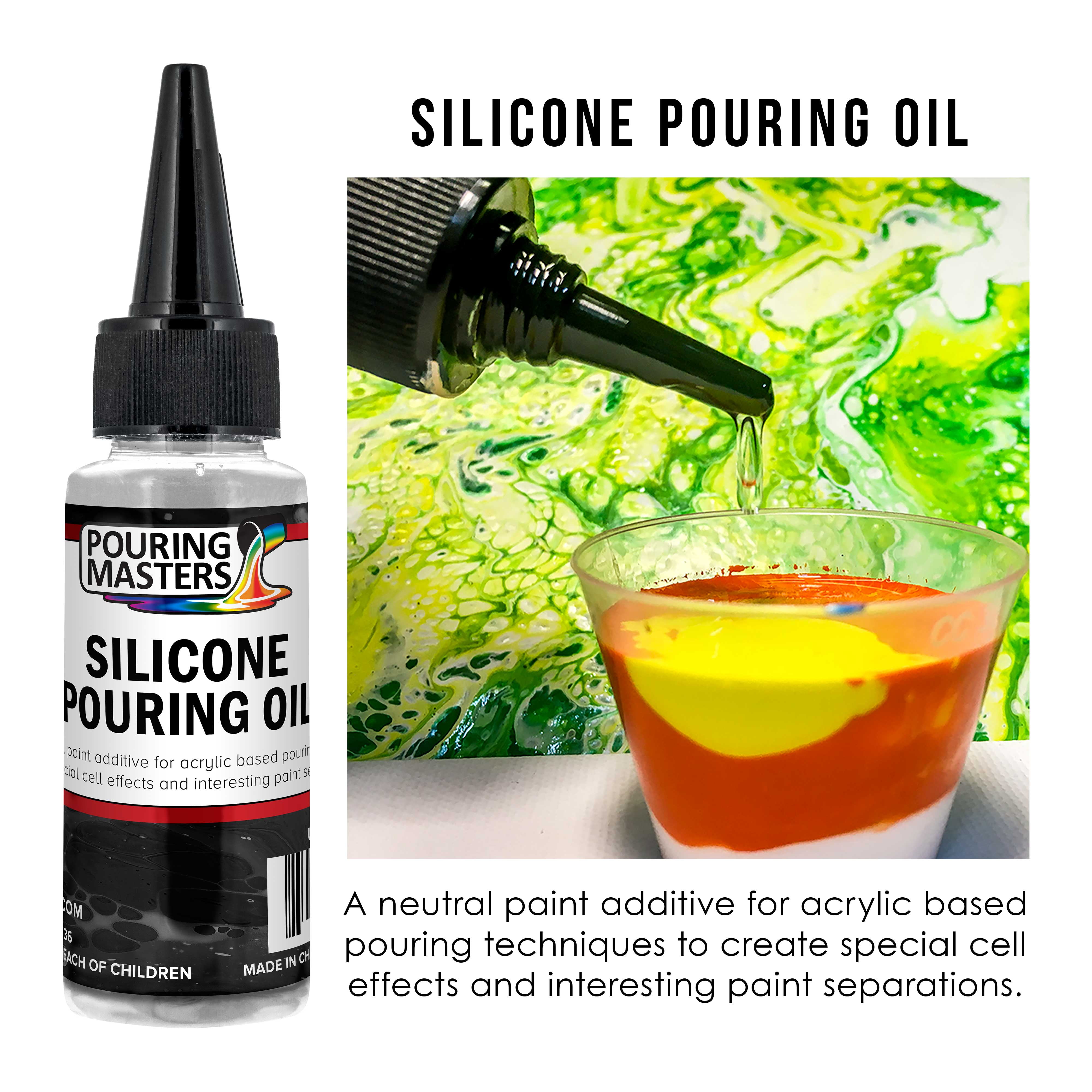 Acrylic pouring medium silicone PVA cell making effects kit with Super cell  mix.