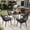 Black, variant on AVAWING 5 Piece Patio Dining Set, Wicker Outdoor Furniture Set w/Glass Table (Gray/Black, Square)