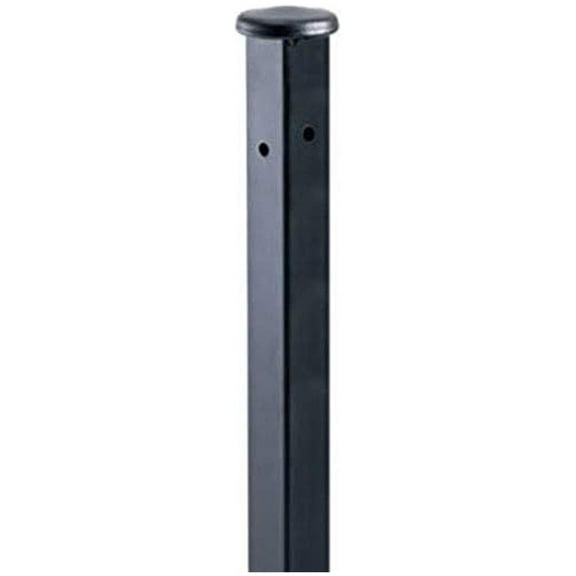 Deck Railing Post - 1-1/4" Square Steel Tubing - Welded Round - End, Intermediate, Corner - Black - Compatible with Plus Railing Systems