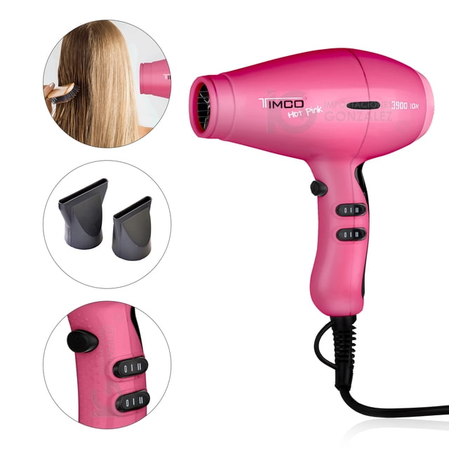 Secadora de Cabello profesional Timco Tourmalina Cer + Ion HP-3900 Rosa