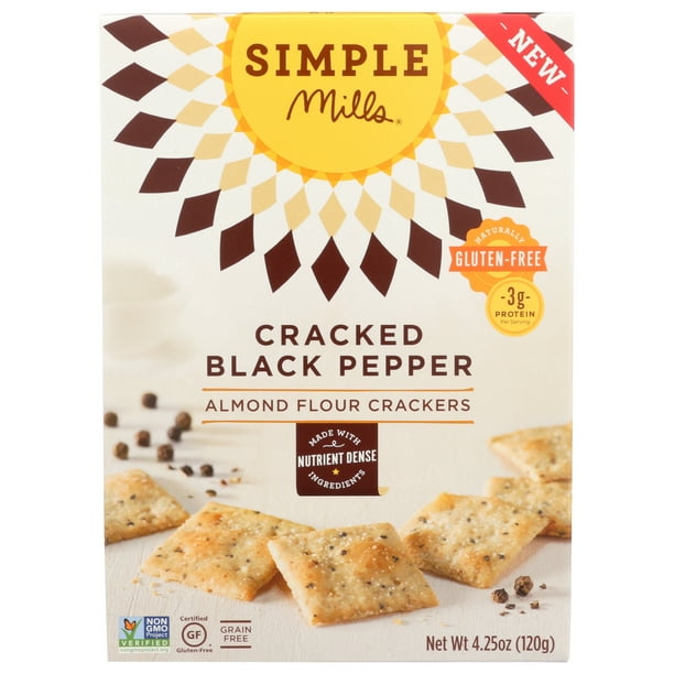 Simple Mills Cracked Black Pepper Almond Flour, 4.25 Oz.