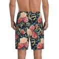 thumbnail image 2 of JUNZAN Rose Flowers Pattern Sleep Pajama Shorts for Men,Men's Pajama Bottoms,Sleepwear,Pj Shorts, 2 of 7