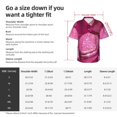 thumbnail image 5 of Sikiie Sparkling Pink Toilet Print Men's Hawaiian Shirt, Summer Beach Button Pocket Short Sleeve T-Shirt,Medium, 5 of 7