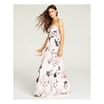 thumbnail image 3 of TRIXXI Womens Pink Spaghetti Strap Full-Length Formal Dress Juniors 15, 3 of 3