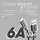 thumbnail image 4 of Cable Tipo C 1m Usb Tejido Tpe Carga Rápida Wekome WDC-03A Color Negro, 4 of 6