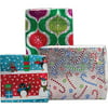 JAM Paper Christmas Gift Wrapping Paper Set, 25 sq. ft., Assorted Sparkling Christmas Design, 3pk
