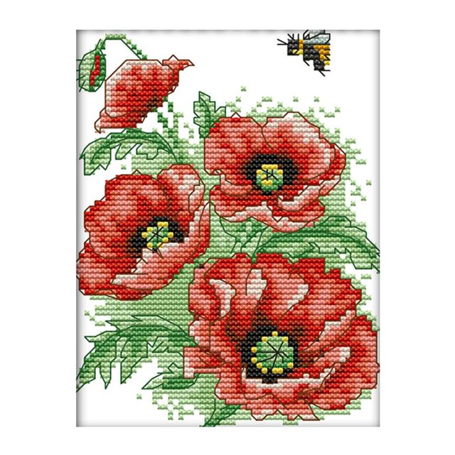 de estampado para principiantes de de manualidades con estampado floral para , principiantes, mujeres El 15x19cm Gloria kits de punto de cruz
