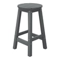 thumbnail image 2 of Costaelm Paradise 24" HDPE Round Outdoor Patio Counter Height Bar Stool, Gray, 2 of 8